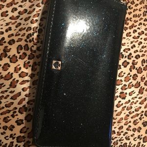 Kate Spade blue glitter wallet